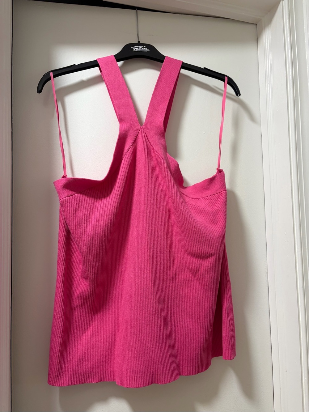 Impressions Hot Pink Ribbed Camisole Tank Top